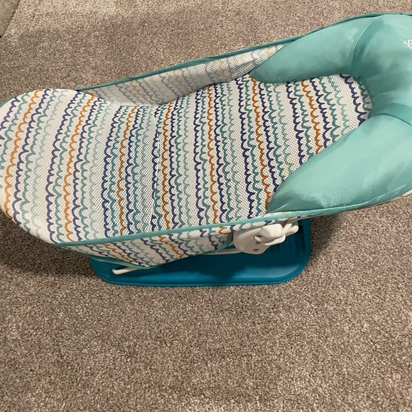 Summer green Infant Baby Bath Shower Seat Bathing Support Folding EUC used 1x - Picture 3 of 4